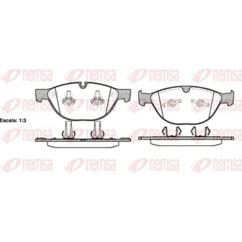 Brzdová destička Sada brzdových destiček, kotoučová brzda REMSA 0958.30
