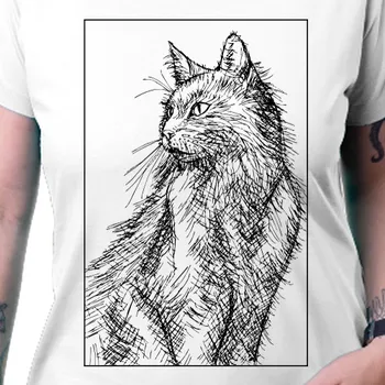 Dámské tričko Tričko Kočky | Tričko Kočka v rámečku