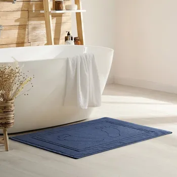 Koupelnová předložka Bavlněná koupelnová předložka SAMMY - modrá