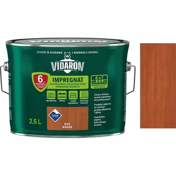 Lak na dřevo Vidaron Impregnat ochranná impregnační lazura na dřevo V24 Mahagon 2,5L