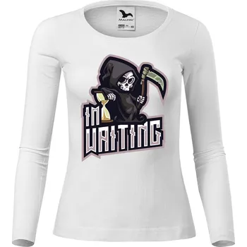 Dámské tričko DOBRÝ TRIKO Dámské bavlněné triko Im waiting Velikost: 3XL, Barva: Bílá