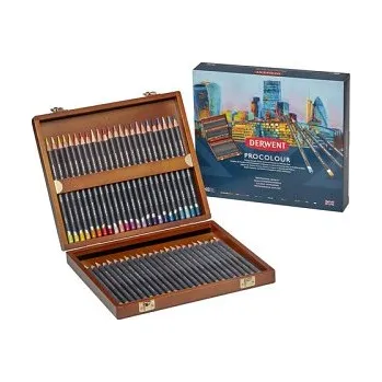 Kresba Sada pastelek Derwent Procolour 48ks v dřevěné kazetě (Sada pastelek Derwent Procolour 48ks v dřevěné kazetě)