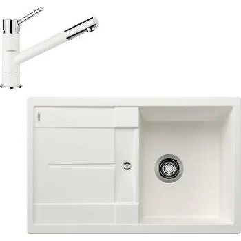 Granitový dřez Blanco - Set dřezu Metra 45 S a baterie Kano, bílá/bílá SET 09-C 25 KANO bil