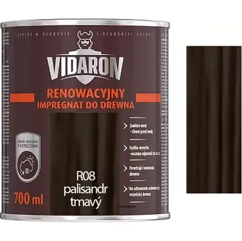 Olej na dřevo Vidaron Impregnat renovační R08 Palisandr tmavý 0,7l