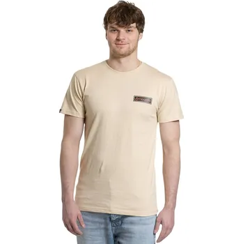 Pánské oblečení tričko Meatfly Cosmic - Sand XL