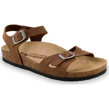 Dámská zdravotní obuv Grubin zdravotní dámská kožená obuv Rio sandále hnědá 0113510 Velikost obuvi: 40, Barva obuvi: Hnědá