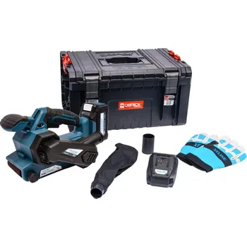 pásová bruska Bruska pásová AKU - 18V + baterie 5.0Ah + nabíječka 3.5A + kufr XTLINE