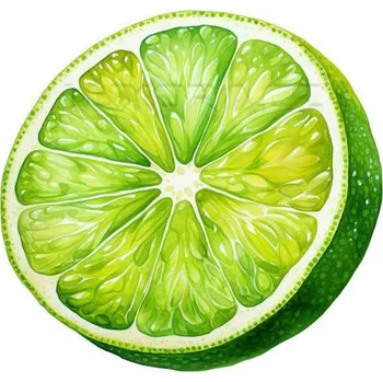 Textilní nažehlovací páska Nažehlovačka Limetka plátek - 12 x 11 cm