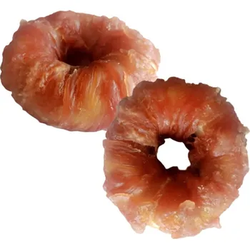 Krmivo pro psa Donut s kuřecím masem měkký JUKO Snacks 6 cm, 1 kg (20 ks)