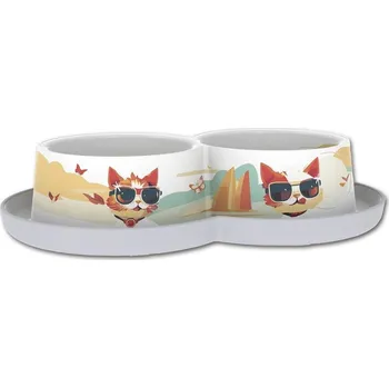 miska pro kočku Trendy Indy&amp;Louise miska double 2x0,35l