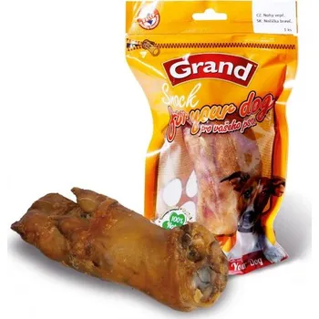 Krmivo pro psa GRAND sušená pochoutka vepřová noha(sáček se zipem)