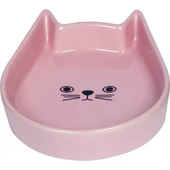miska pro kočku Nobby Kitty Face keramická miska pro kočku růžová 13x16x3cm růžová