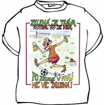 Pánské tričko Tričko Zelená je tráva, fotbal to je hra - Velikost L