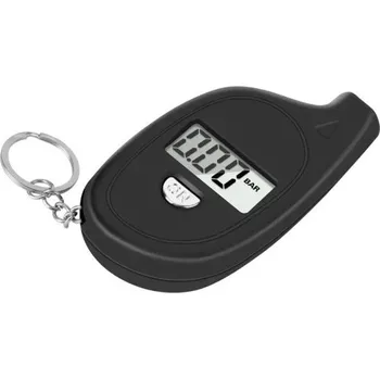 Autodiagnostika Digitální tlakoměr do pneumatik 6,1x3,4x1,1 cm Měřič tlaku s LCD displejem Bezpečnostní alarm pro auto a motorku Přenosný monitor tlaku