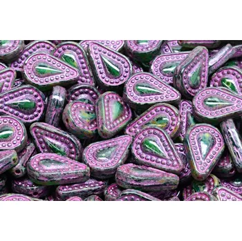 Dětské navlékací korálky Filigránová slzička č.4200 (14x10mm)