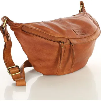 Kabelka Marco Mazzini Velká kožená crossbody ledvinka MARCO MAZZINI; velbloud