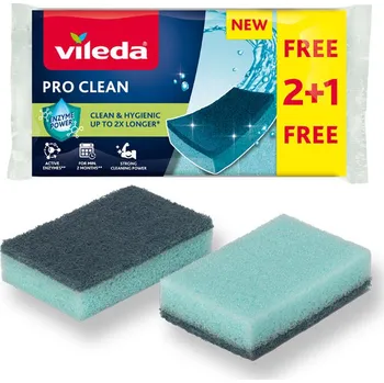 Houbička Vileda Pro Clean houbička 2+1 ks - pro efektivní čištění a hygienická řešení