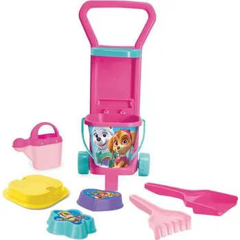 Hra na zahradu Vozík s príslušenstvom Paw Patrol prechádza pieskom.