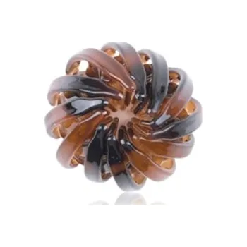 Solida pomůcka na drdoly Ø 4,8 cm hnědá Sponky do vlasů