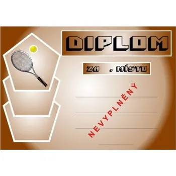 Tenis diplom A4 č.57