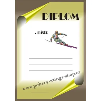 Lyžování diplom A4 č.16