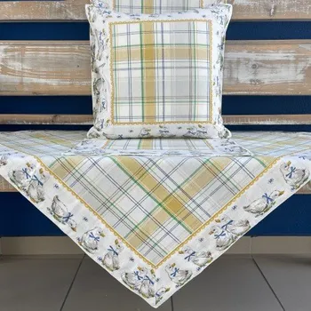 ubrus Tegatex Bavlněný ubrus s housátky a károváním - housátka a kárování Velikost: 45*90 cm