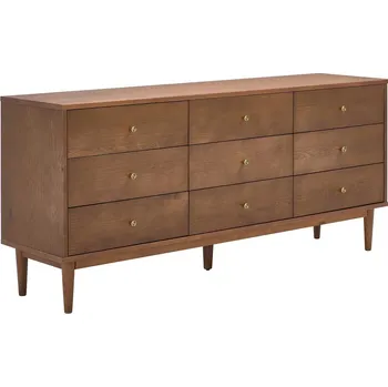 Komoda Hnědá široká komoda Reynolds 148 x 74 x 40 MDF, kov