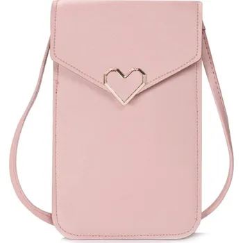Kabelka TopQ Kabelka na mobil Heart pudrová