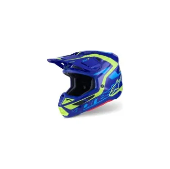 Helma na motorku Mx Helma Alpinestars S-M7 Deed Helmet ECE06 Blue Yellow Fluo Glossy 26, Velikost XS (53-54cm)