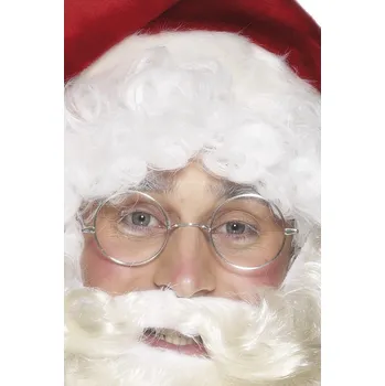 Smiffys Kulaté brýle Santa stříbrné