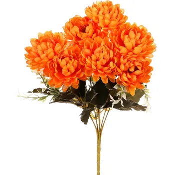 umělá květina Kytice Chryzantém oranžová, 17 x 28 cm, umělá