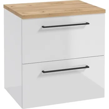 Koupelnový nábytek ArtDef Skříňka pod umyvadlo FERATA D60 2S/45 | bílá 60 cm