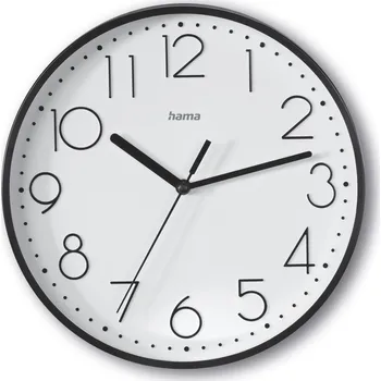 Hodiny Hama Salina, nástěnné hodiny, průměr 22 cm, tichý chod, bílé/černé