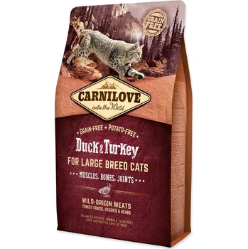Krmivo pro kočku Carnilove Cat Adult Duck &amp; Turkey Large B.Grain Fr 2 kg