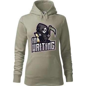 Pánská mikina Dámská mikina Im waiting Velikost (žena): M, Vyberte barvu: Světlá khaki