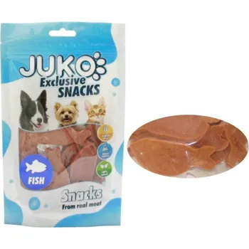 Krmivo pro psa JUKO SNACKS Salmon in fish shape 70 g