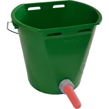 napáječka pro hospodářská zvířata Kbelík pro telata s dudlíkem 8 l s logem, bez držáku