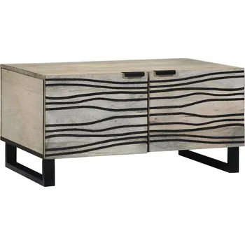 Konferenční stolek vidaXL Konferenční stolek Béžová a černá 80 x 50 x 40 cm [4017977]