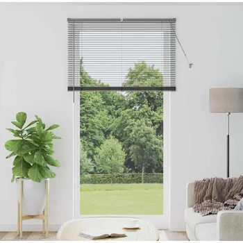 Roleta vidaXL Žaluziové rolety se záclonami Tmavě šedá 220 x 115 cm Hliník [42006100]