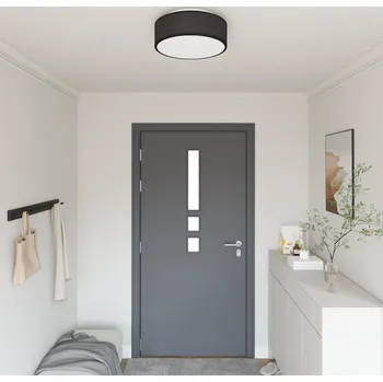 vidaXL Stropní lampa s reflektory Černá 38 x 38 x 13,5 cm textil [42001206]