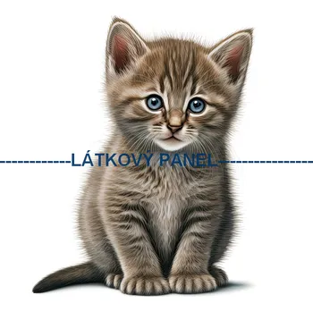 Látkový panel - Kočka - KČ-64 Velikost: 15x15cm, Materiál: Teplákovina nepočesaná
