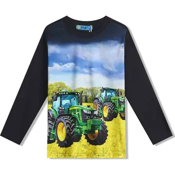 CHLAPECKÉ TRIČKO S TRAKTOREM FM7071 VELIKOSTI 98-128 Velikost: 98, Barva: Tmavě modrá