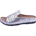 Boty Karyoka 331 stříbrné dámské kožené nazouváky Velikost: 36