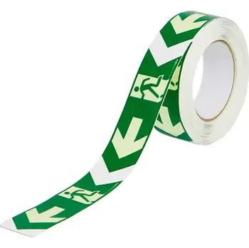 Lepicí páska HAPPY END Orientační páska levá – symbol únikové cesty - 38.7459