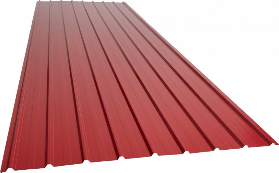 Trapézový plech T12 RAL 3011 červená 1000 x 910 mm