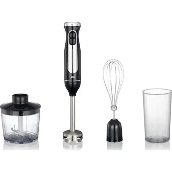 Tyčový mixér se sekáčkem a šlehací metlou 600 W černý / nerezový 16210069 MELISSA