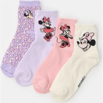Sinsay - Sada 4 párů ponožek Minnie Mouse - vícebarevná - 657DS-MLC - 657DS-MLC-R26