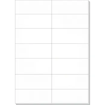 Speciální papír RVD Plus - samolepící etikety na A4, bílé, 105 × 42 mm - 100 archů