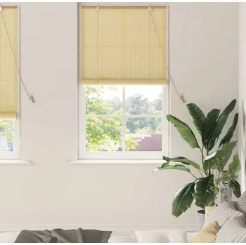 Roleta vidaXL Roleta se záclonami Příroda 90 x 220 cm bambus [42006883]