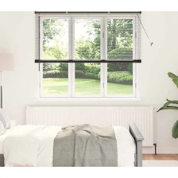 Roleta vidaXL Žaluziové rolety se záclonami Černá 175 x 160 cm Hliník [42006159]